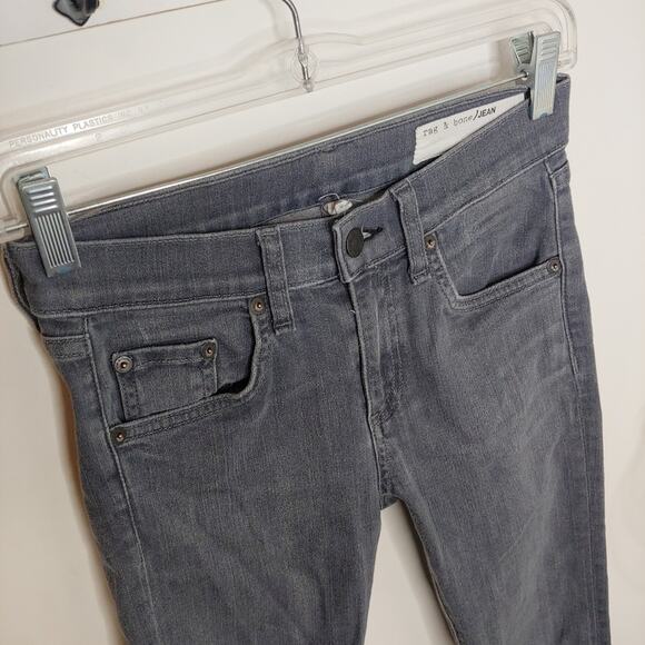 Rag & Bone Gray Raw Hem Ankle Jeans 25 - Picture 2 of 11